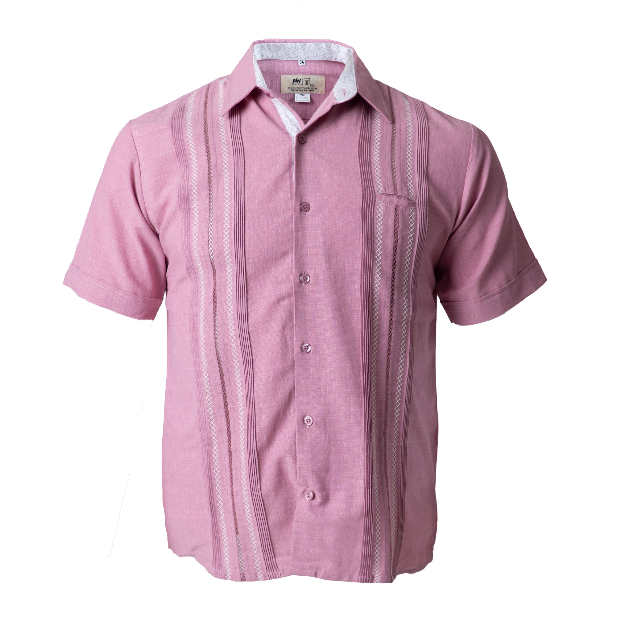 Guayabera Yucateca Camisa picueta palo de rosa