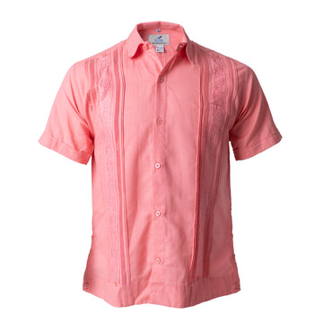Guayabera con bordado Coral