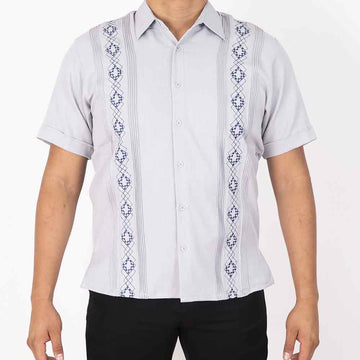 Guayabera Bordada, Manga Corta, Modelo Tablero