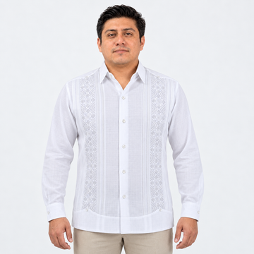 Guayabera Raúl Bordado Gris