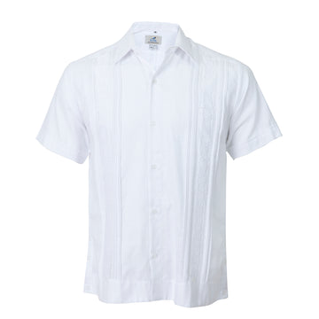 Guayabera con bordado artesanal blanca