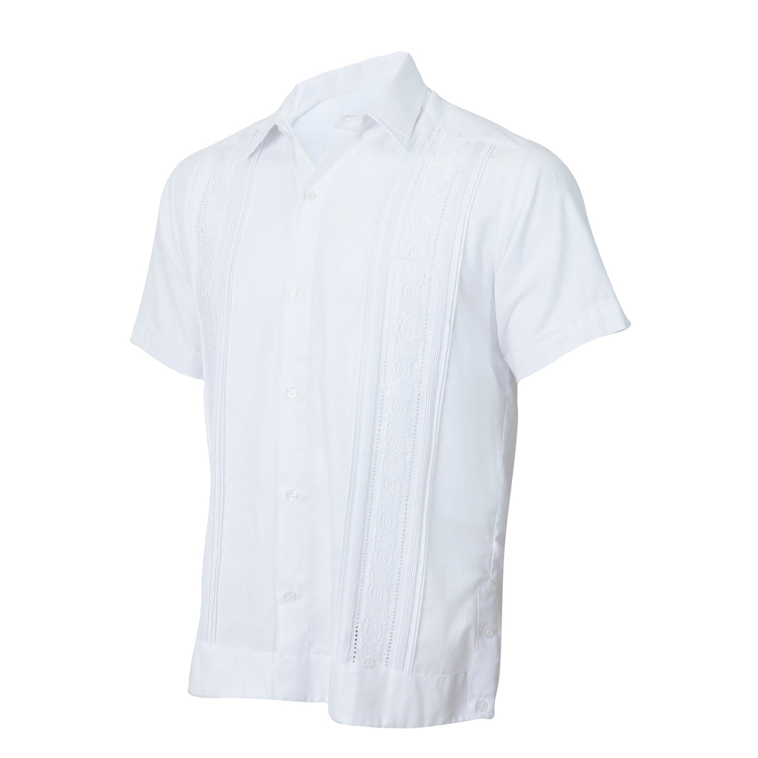 Guayabera con bordado artesanal blanca