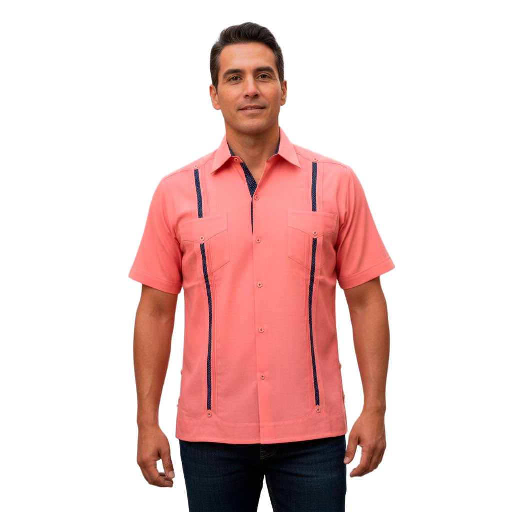 Guayabera Akumal Manga Corta Coral