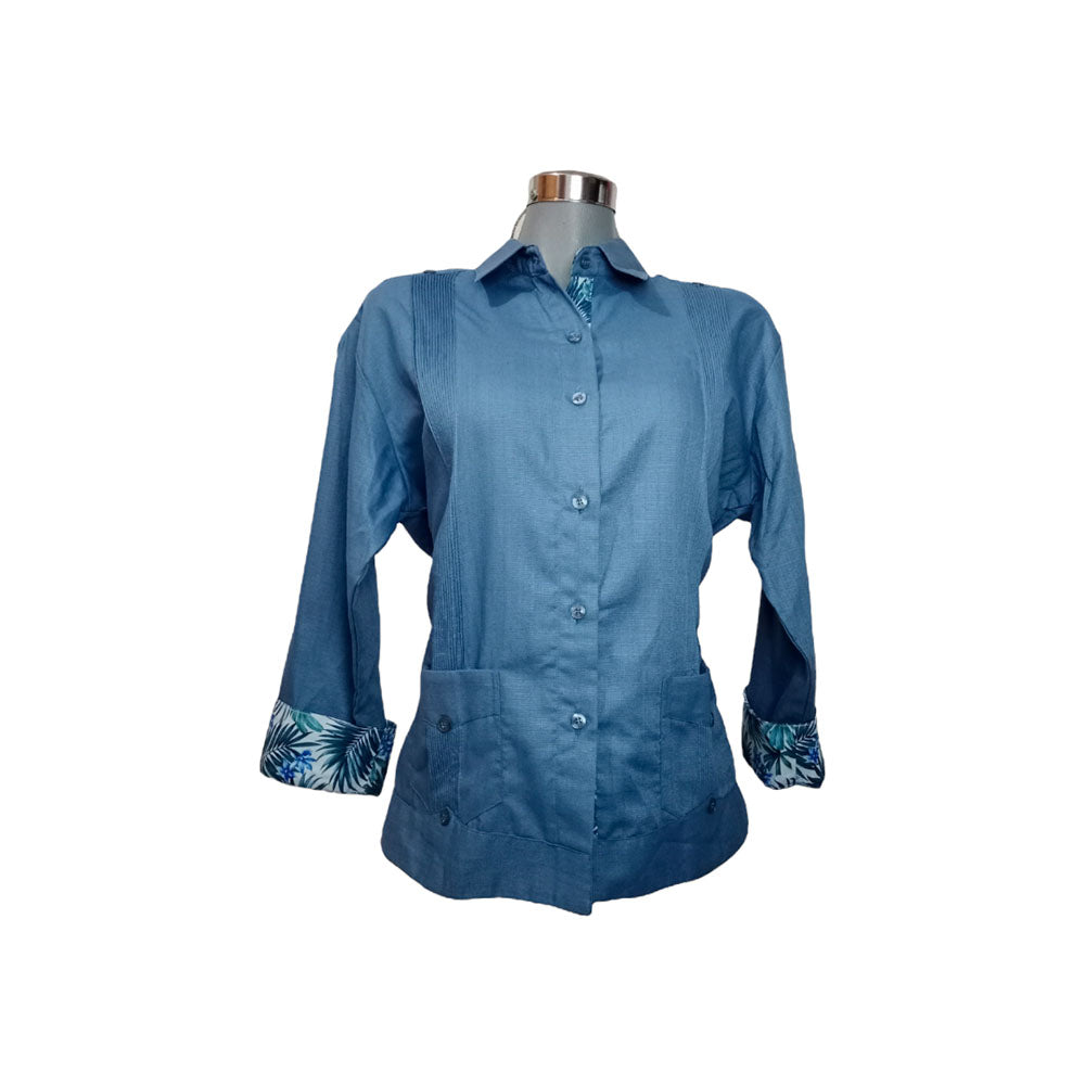 Guayabera cubana acero de dama
