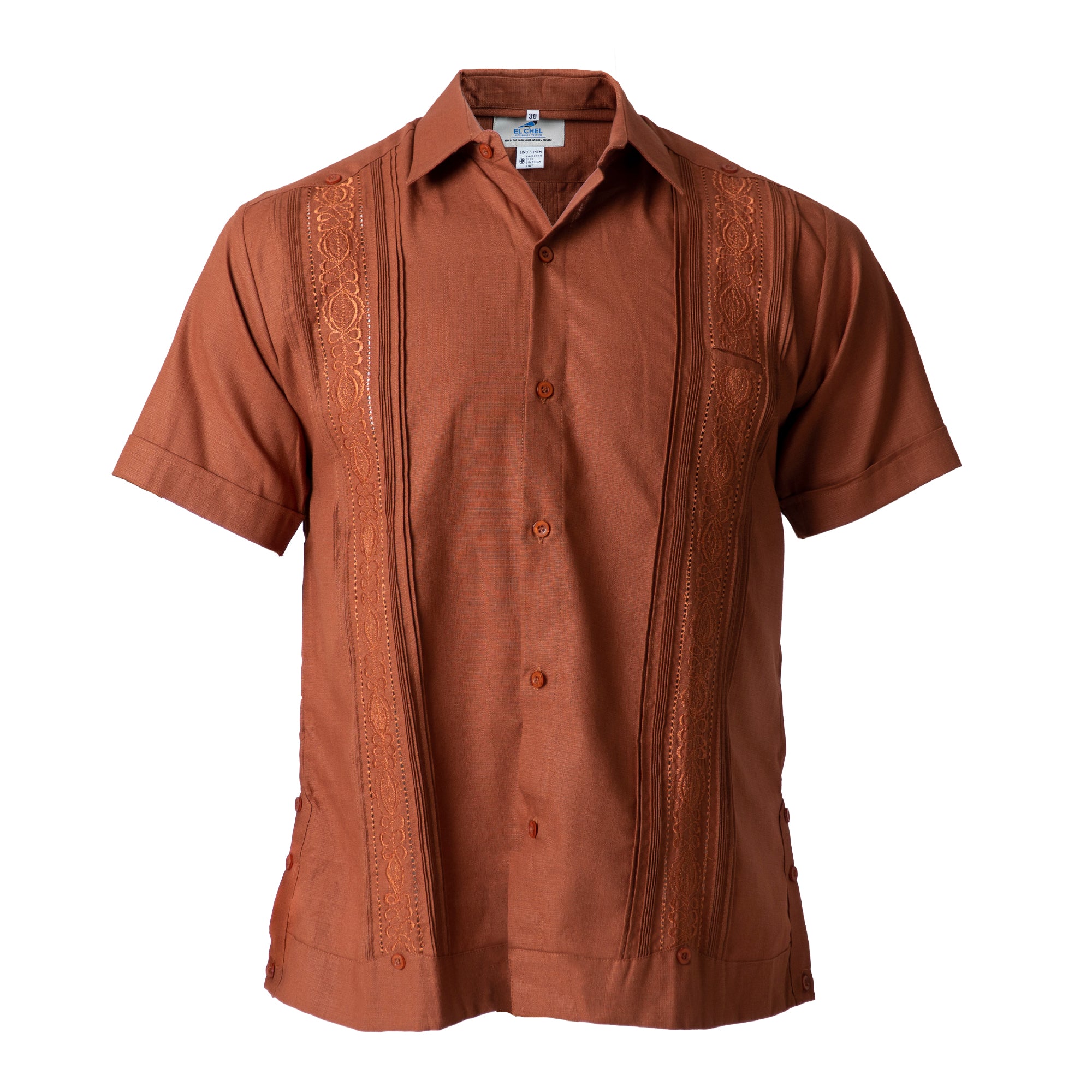 Guayabera con bordado artesanal Shedron